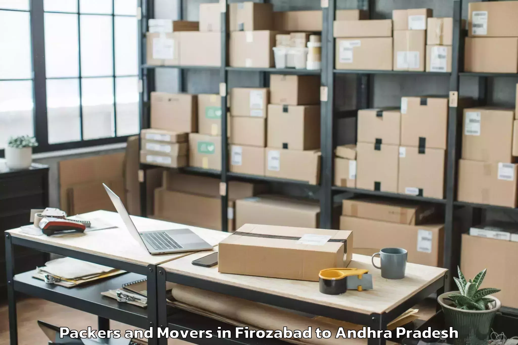 Professional Firozabad to Bantumilli Packers And Movers